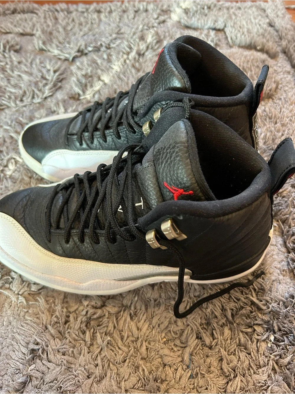 Jordan High-Top Sneakers - Black, White & Red
